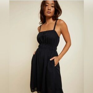 Nation LTD Opal Dress in black Pima cotton size L